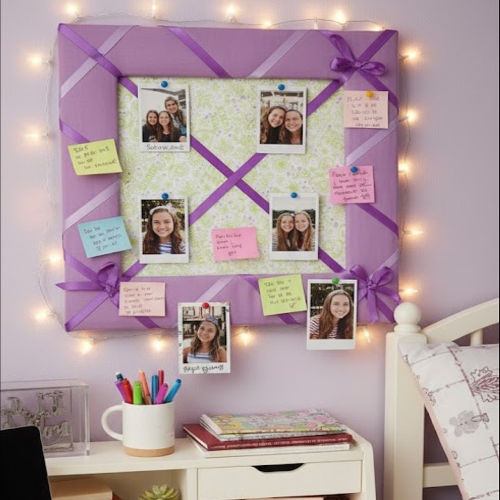 Purple Picture Pin Collage Board  14 x 12